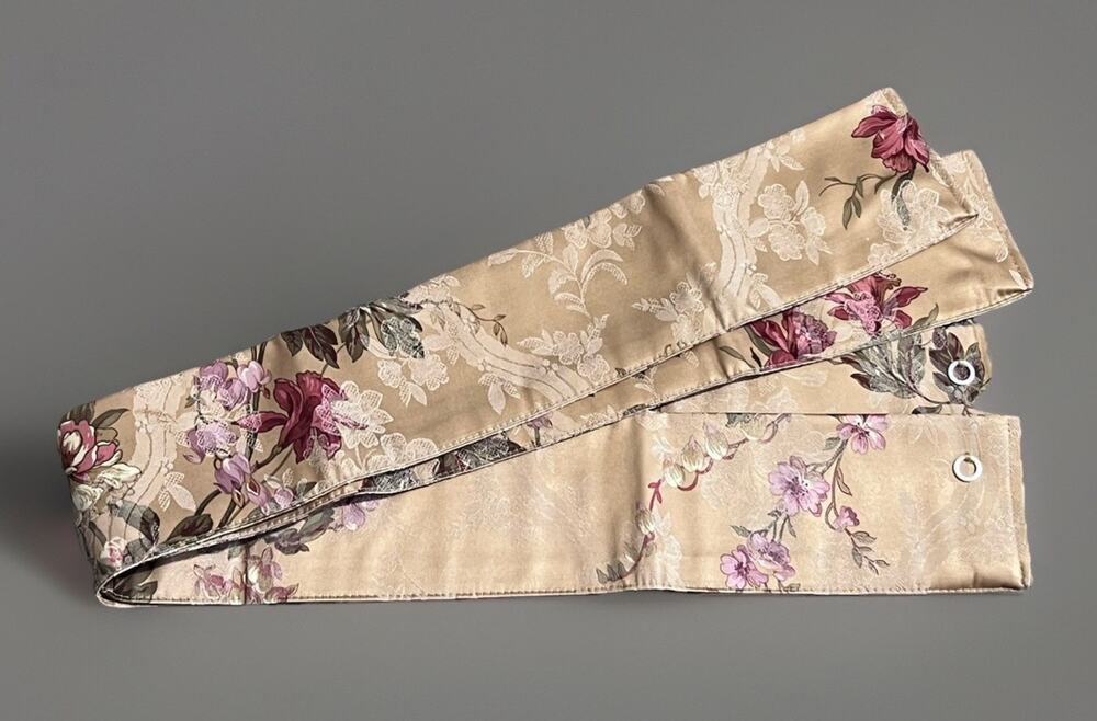 JCPenney Gold Multi Floral Damask Panel Tie Backs ONLY Lot of 4 New in Package
